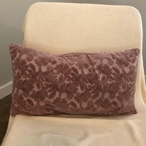 Velvet Throw Pillow in Dusty Rose Pink shade